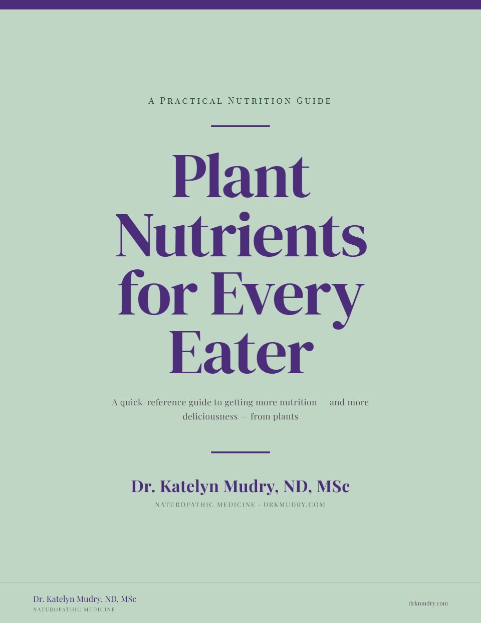 Plant Nutrients for Every Eater e-book cover